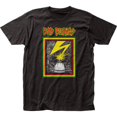 Bad Brains Capitol Мужская футболка Рок-н-ролл Музыка Классическая футболка группы Новая Черная