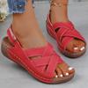 Модные женские босоножки Летняя обувь для женщин Босоножки на танкетке 2024 года Трендовые летние босоножки на платформе с танкеткой Zsandalias Mujer