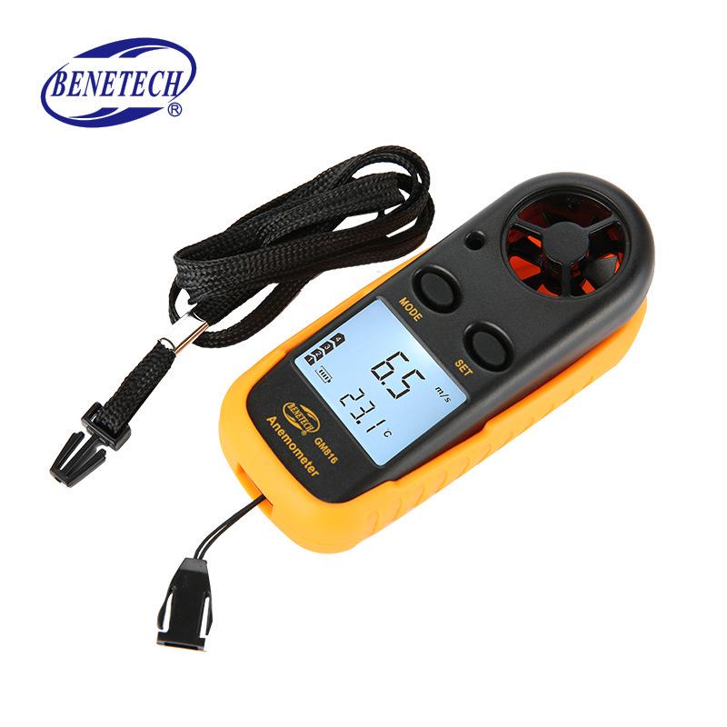 BENETECH GM816 Умный цифровой анемометр Измеритель скорости и силы ветра