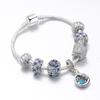 Fashion Blue Star Bracelet And Ladies Heart Bead Bracelet Pulseira Feminina Charm Moon Pendant Jewelry Bracelet