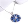 Легкая роскошь, настоящий драгоценный камень, натуральный голубой кианит, кулон, ожерелье из серебра 925 пробы, изысканные ювелирные изделия, элегантный и благородный подарок для женщин