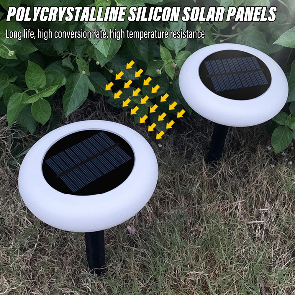 Садовый светильник на солнечной батарее в форме НЛО, многоцветный свет, водонепроницаемый, для улицы, для газона, сада, ландшафтной дорожки, парка, дома