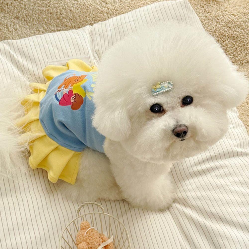 Comfortable Fabric Puppy Camisole Printed Design Small Dog Cat Dress Dogs Vest Spring and Summer