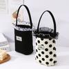 Корейский стиль кружева холст сумка милый сладкий темперамент сумки-ведра портативный пикник сумка для женщин девочек студент ланч сумка