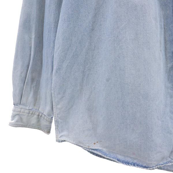 Gap 90s Old Back Embroidery Long Sleeve Denim Shirt Men's Used