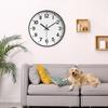 Wall Clock Quartz Movement Clear Display Large 3D Numbers Silent Operation Battery-Powered Non-Ticking Clock