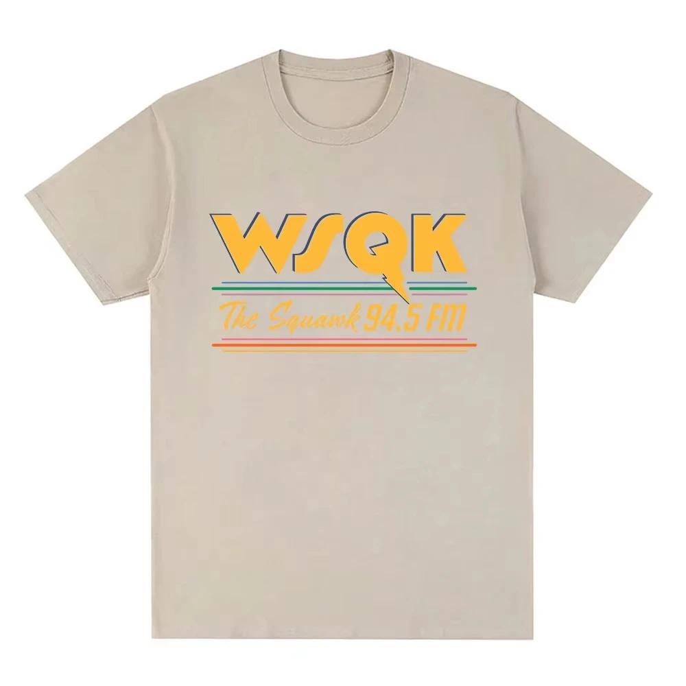 2026 Лето WSQK The Squawk 94.5 FM Футболки Beam Me Up Футболки Место Отстой Футболка с Графическим Принтом Хлопок Короткий Рукав Мужские Футболки Уличная Мода