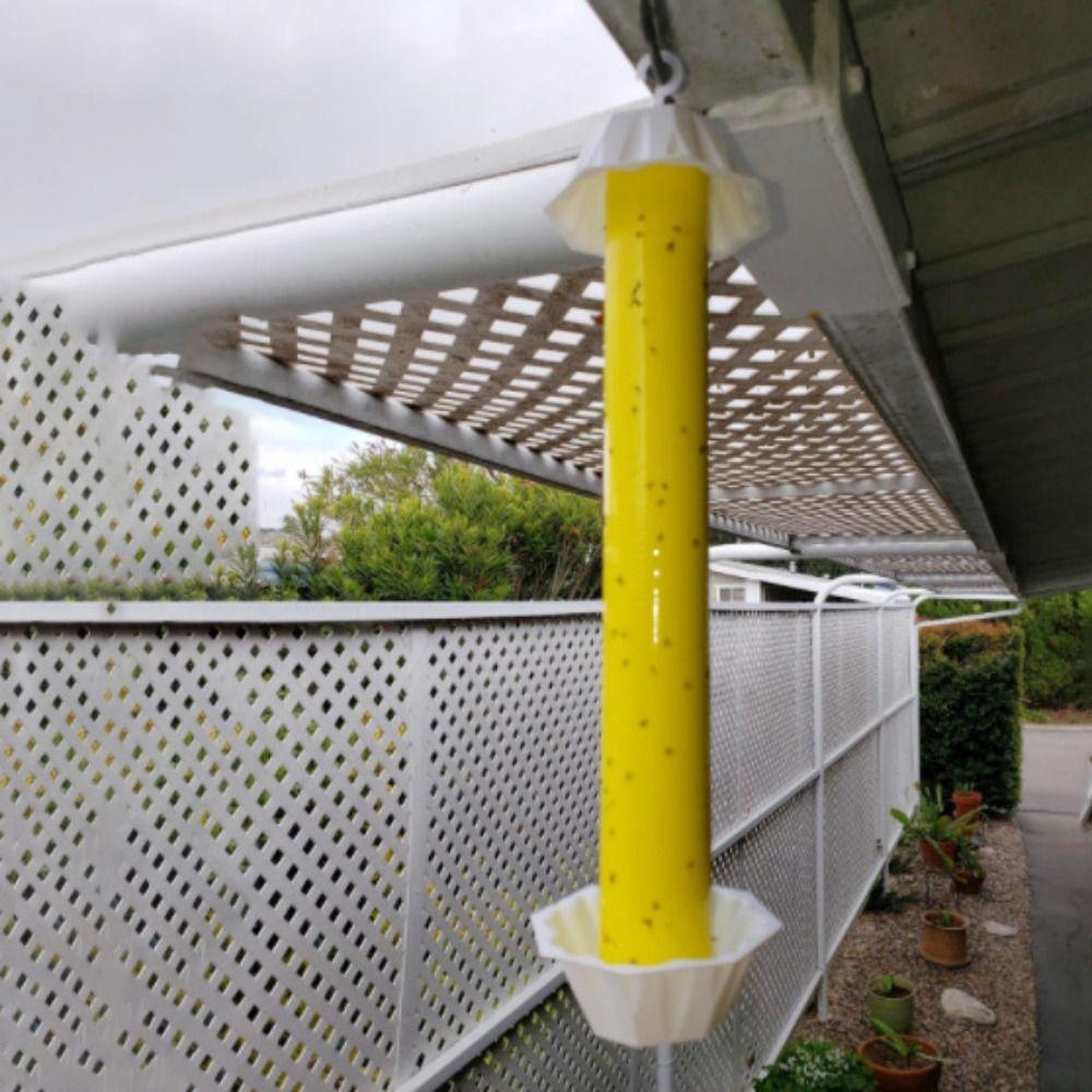 Plastic Hanging Fly Sticky Trap Sticks Adhesive Fly Catcher Fly Trap Tubes Catching Flies