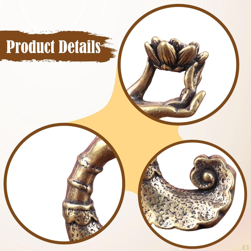 Благовония с обратным потоком, курильница, маленькое ароматическое украшение, латунное изделие, декор для стола, подставка для конусов для