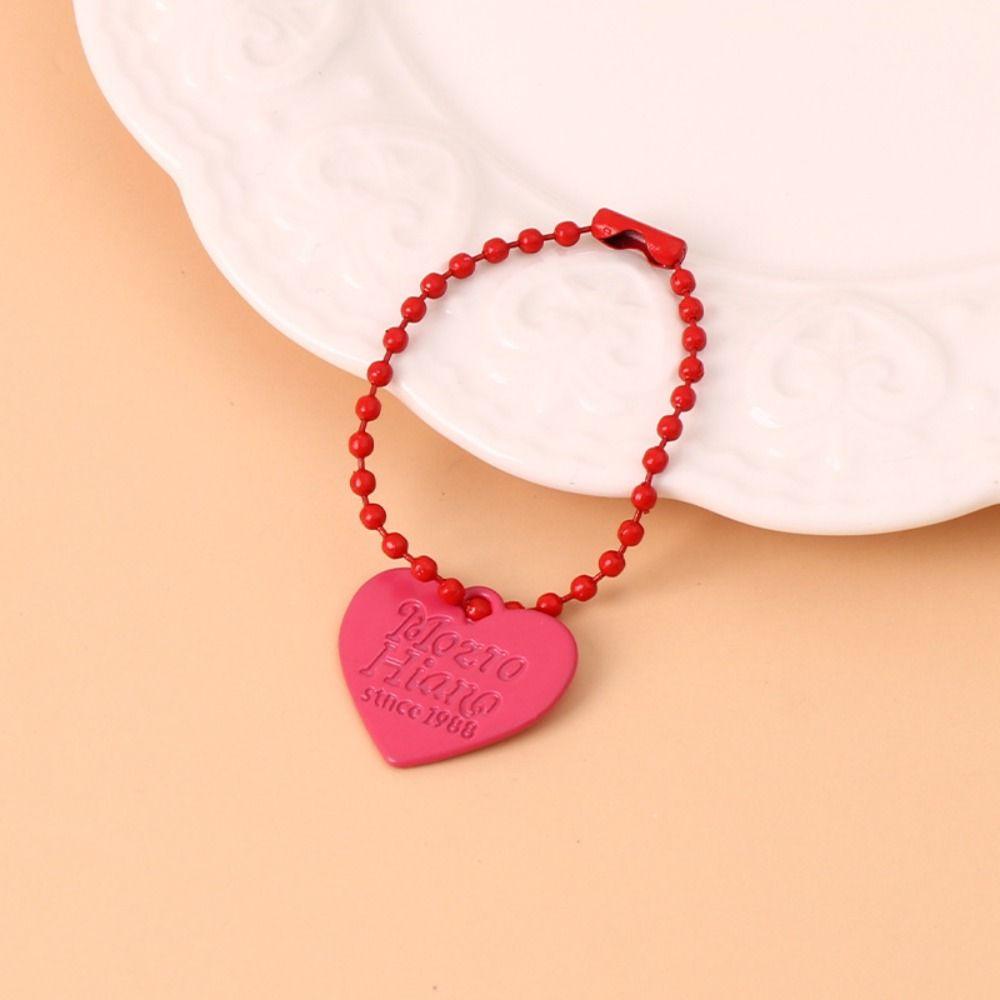 Fashion Heart Keychain Y2K Bag Key Chain Durable Love Pendant Keyring Girl