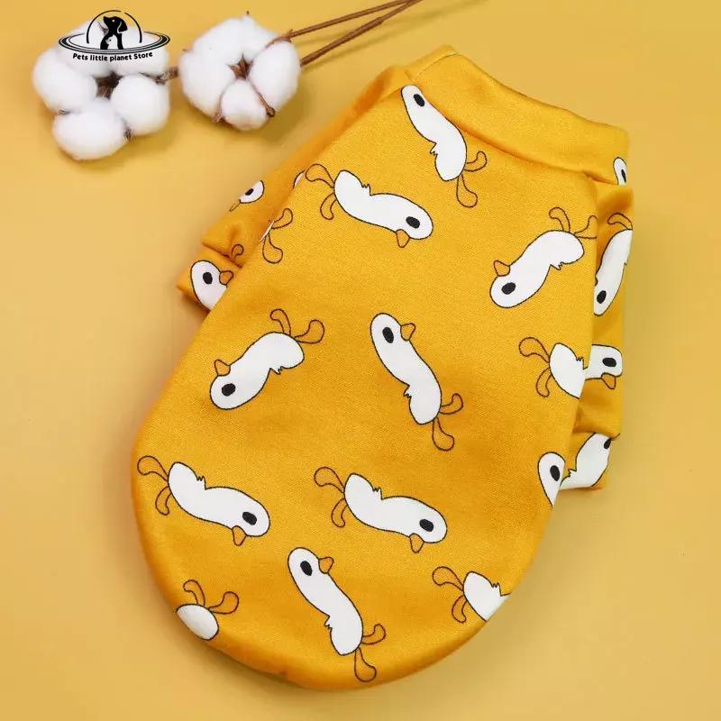 Толстовка с капюшоном для маленьких собак с милым принтом, зимняя теплая одежда для домашних животных, свитер для чихуахуа, ши-тцу, пуловер для щенков, кошек, одежда для собак