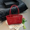 Niche Hollow Woven Basket Bag New Summer Beach Vacation Bag Casual Versatile Shoulder Armpit Bag