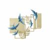 Wall Decoration DKD Home Decor Blue Golden Metal Bird Glamor (84.5 X 8.3 X 72.4 Cm)