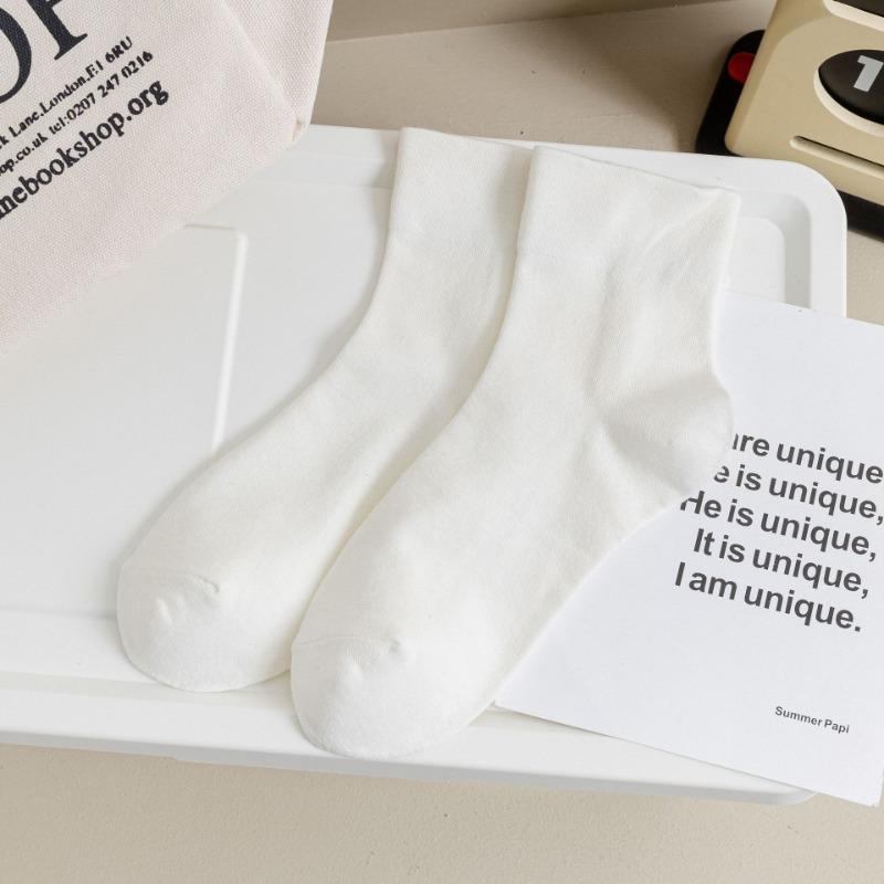 Однотонные послеродовые носки для женщин, носки до середины икры для весны и лета, простые женские носки