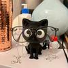 3D-печатный держатель для кошачьих очков Подставка для очков с позой сидящего котенка Очаровательный настольный органайзер Для дома Офиса Комнаты Декор