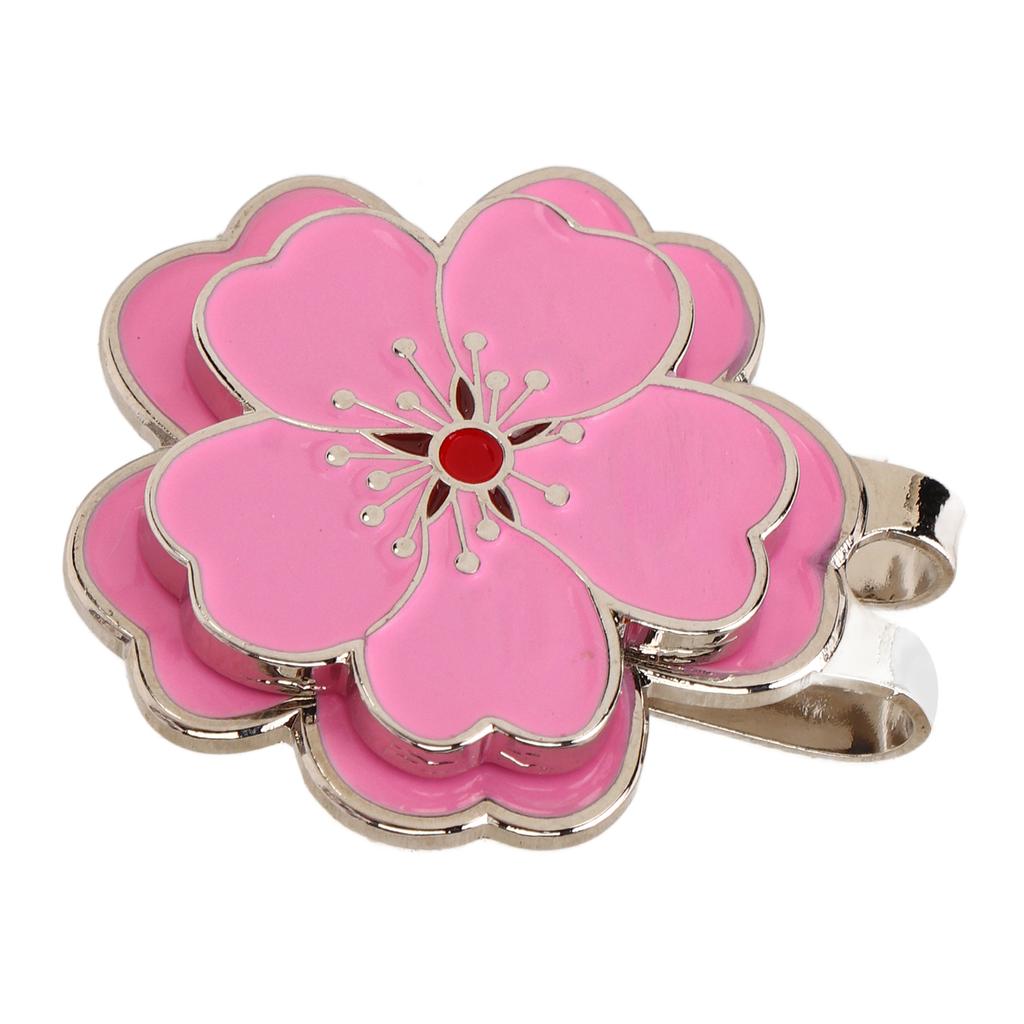 Магнитный маркер для мяча для гольфа Pink Peach Blossom Golf Hat Clip Metal Golf Accessories для любителей гольфа