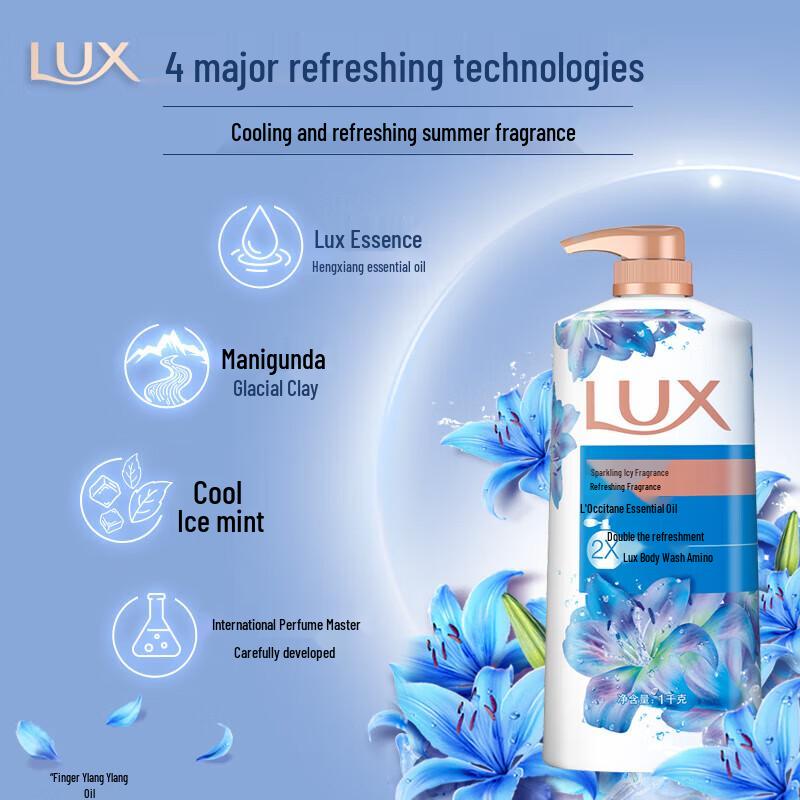 Lux Sparkling Ice Cool & Enchanting Lotus Body Wash Set