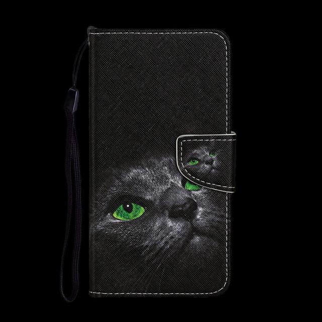 Кожаный чехол для Iphone 12 13 Pro Max, флип-кошелек, держатель для карт, модный чехол для телефонной книги с мультяшной росписью 12pro 13pro