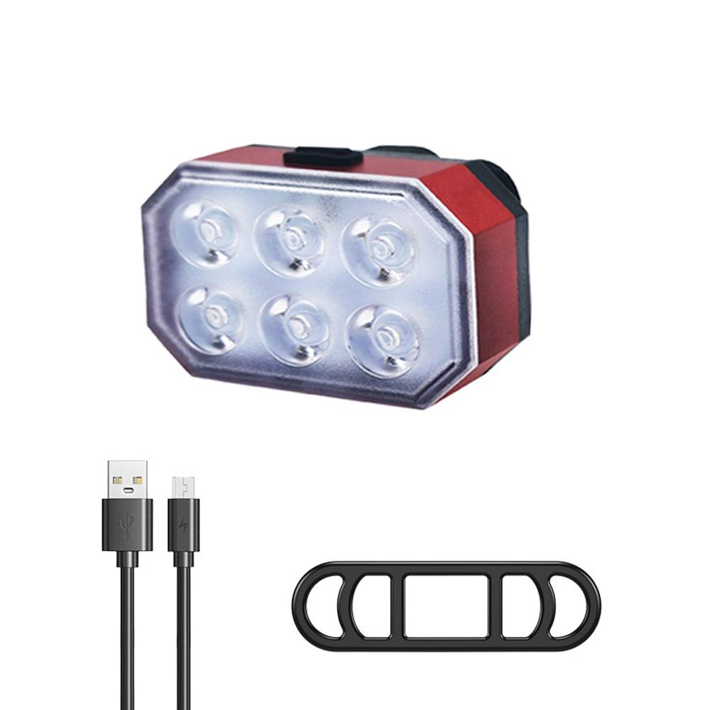 USB перезаряжаемый велосипедный фонарь, передний и задний велосипедный фонарь, водонепроницаемый предупредительный сигнал безопасности с 4