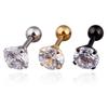 Medical Titanium Steel Coarse Needle Zircon Earrings for Girls Men Rhinestone Studded Earrings Ear Bone Nails