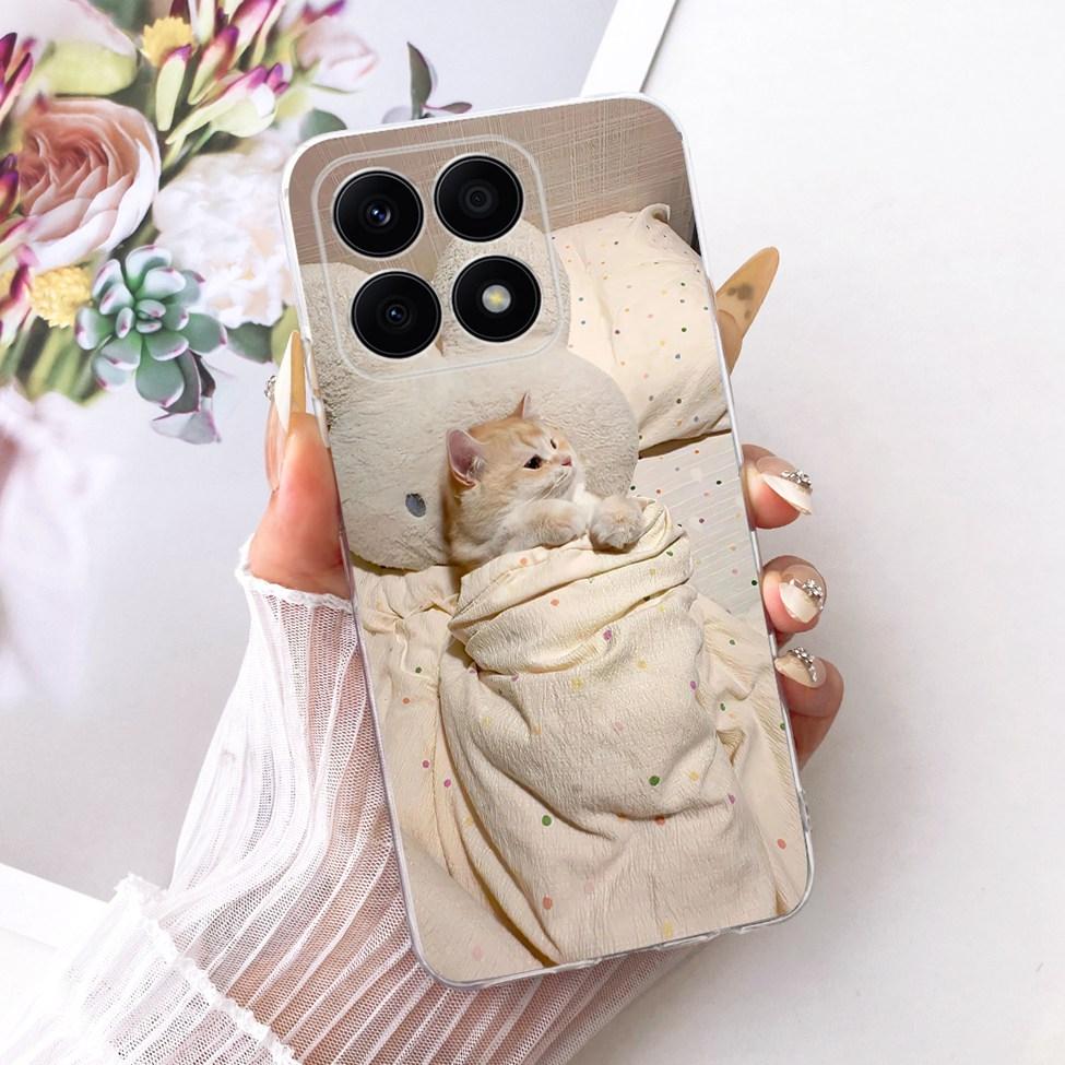 For Honor X8a 4G Case Transparent Cute Cat Fashion Butterfly Funny Painted Casing CRT-LX1 CRT-LX2 CRT-LX3
