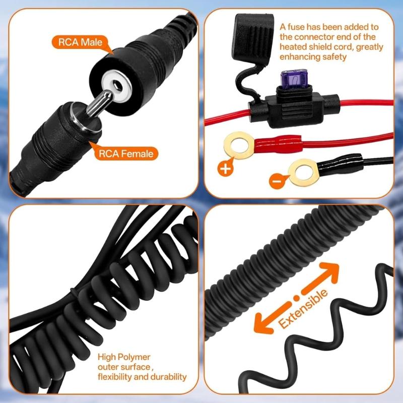 Plastic Helmet Heating Line With High Conductivity For Skiing And Winter Sports Waterproof Heated Shield Cord