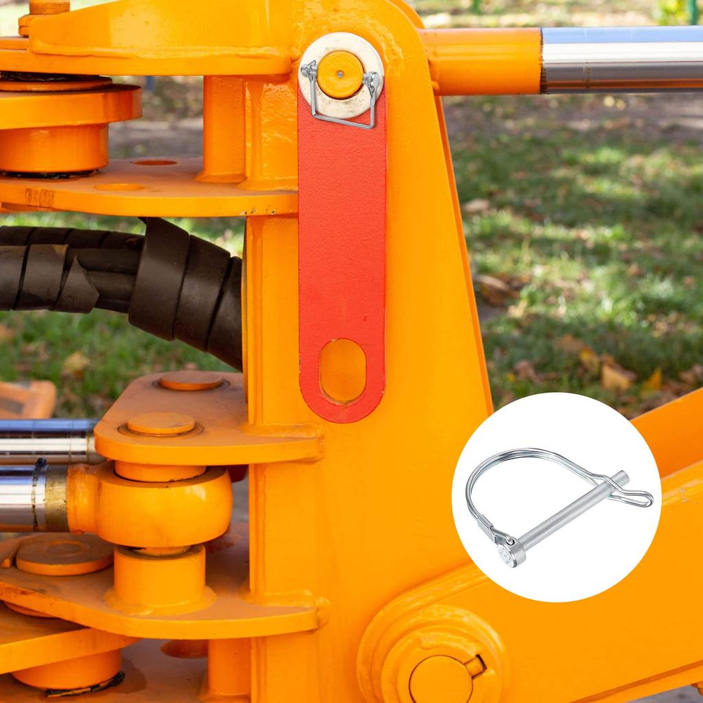 METALLIXITY Safety Coupler Pin (6x55mm) Shaft Lock Pin Round Arch Wire Retainer and Ear Tractor Trailer Truck Mower