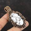 Wild Horse Magnesite Pendant Copper Wire Wrapped Pendant Handmade Pendant Wire Wrap Jewelry Engagement Gift Copper Jewelry Gemstone Pendant