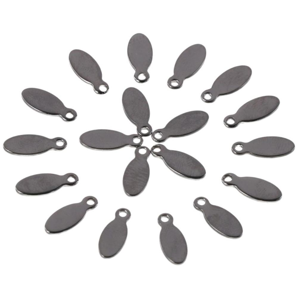 Пустые бирки из нержавеющей стали Овальные Овальные подвески Изготовление ювелирных изделий Штамповочные бирки Изготовление ювелирных изделий своими руками