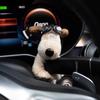 Милая плюшевая игрушка-собачка для украшения автомобиля и интерьера.