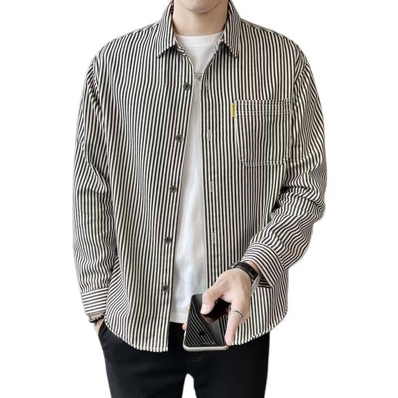 Полосатая рубашка, повседневная рубашка-пиджак