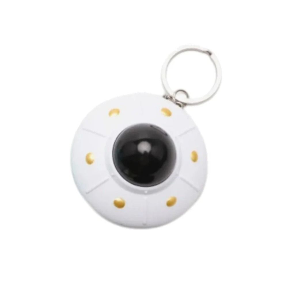 LED Light Flying Disc Keychain Pendant Spaceship Model Keyring Kids Toy UFO Keyring  Small Toy