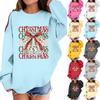 Children's Fashionable Casual Long-sleeved Loose Christmas Print Pullover Sweatshirt
