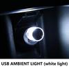 Мини-USB автомобильный окружающий свет, красочная вспышка, светодиодная атмосферная лампа, портативная Plug Play, автомобильное внутреннее декоративное освещение, синее
