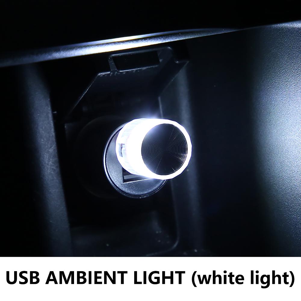 Мини-USB автомобильный окружающий свет, красочная вспышка, светодиодная атмосферная лампа, портативная Plug Play, автомобильное внутреннее декоративное освещение, синее