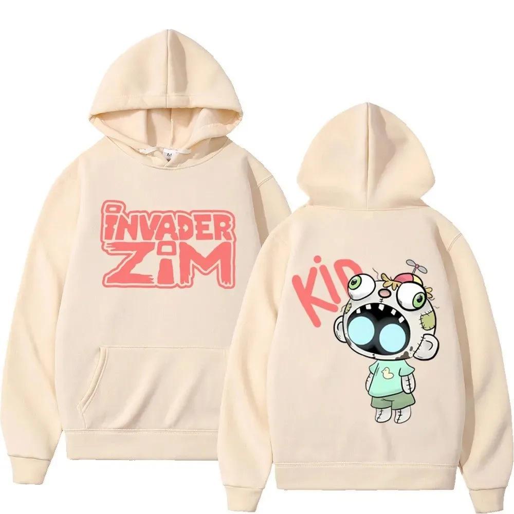 Animation Invader Zim Cartoon Graphic Hoodies Men Women Autumn Winter Fleece Streetwear Tops