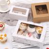 4/6 Holes Cupcake Packaging Box With Clear Window For Cake, Cookie, Candy Storage Box Wedding And Birthday Party Supplies