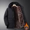 Men's Thick Warm Bomber Jacket Coats Men Thicken Warm Plush Parkas Hooded Coat Fleece Man's Jackets Outwear Jaqueta Masculina