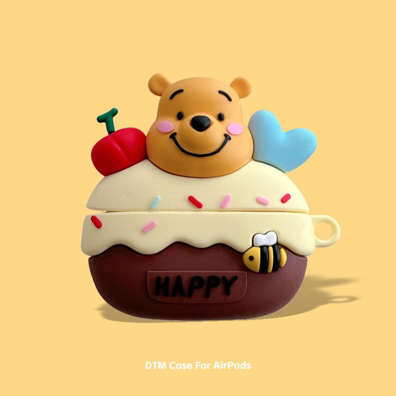 Winnie the Pooh applies to Apple AirPods protective case 1 noise reduction version pro1 second generation 1 third generation 1 generation Bluetooth