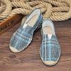 Fashion Autumn Men Canvas Shoes Breathable Men's Casual Shoes Slip-On Hemp Shoes Graffiti Espadrilles Women Footwear Flats