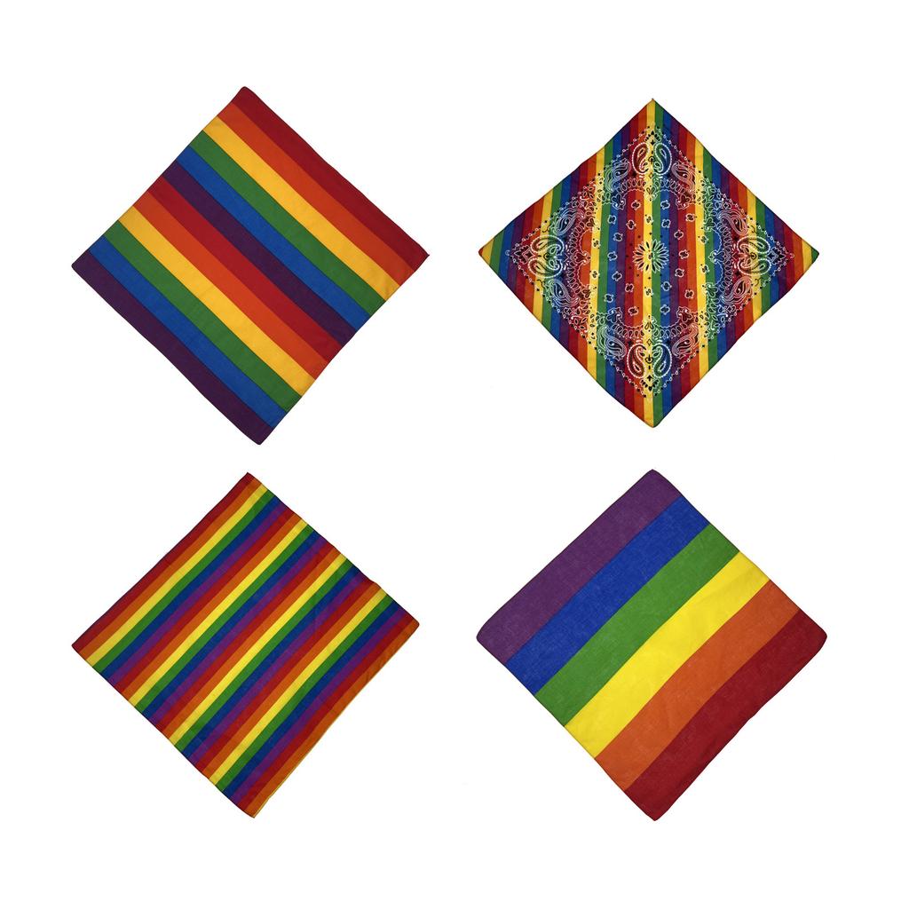 4Pcs Square Scarf Multifunctional Headscarves for Men and Women Soft Scarves Headwear for Music Festivals and Parties