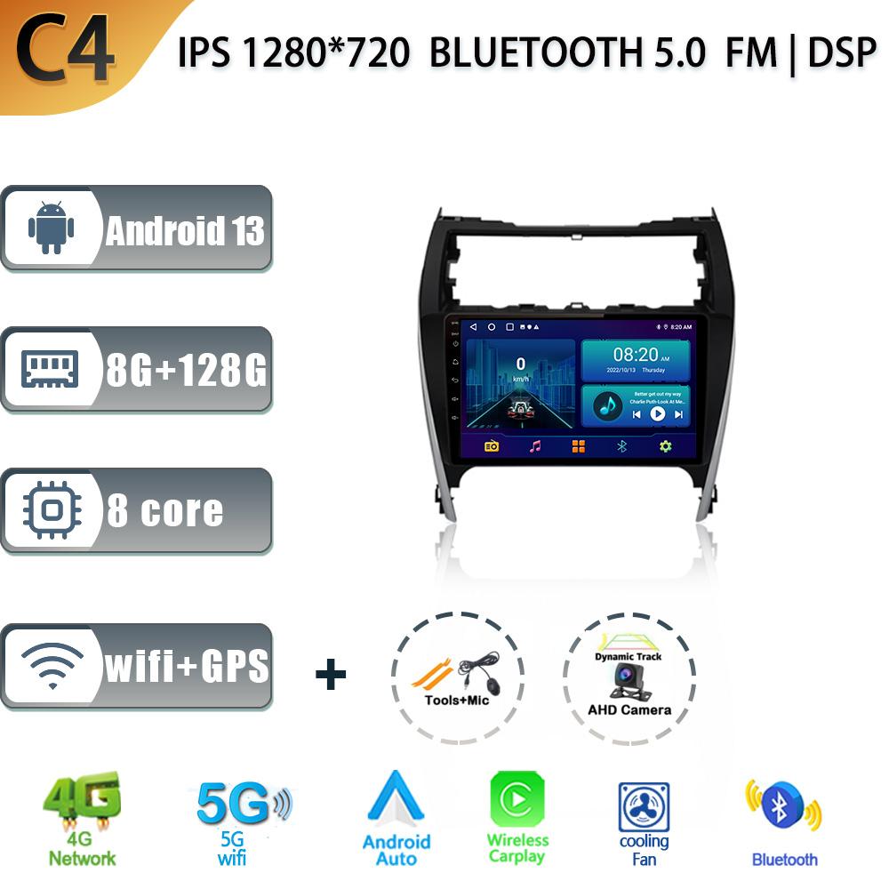 Android 13 For Toyota Camry 7 50 55 2012-2017 Car Multimedia Radio Auto Touch 4G gps Navigation Screen Player DSP Carplay Stereo