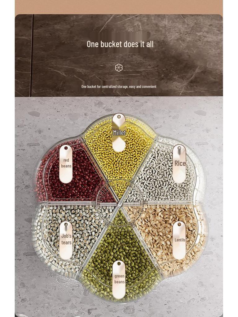 Контейнер для хранения риса большой вместимости с вращением - Защита от влаги и насекомых