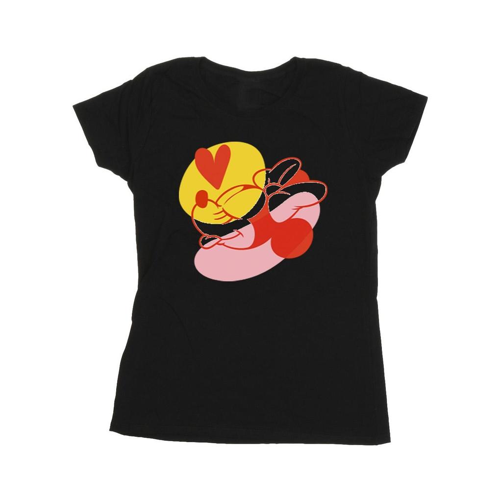 Disney Womens/Ladies Minnie Mouse Tongue Heart Cotton T-Shirt
