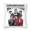 Подушка с принтом Wooyoung 90s Ateez Kpop Группа Наволочка Двусторонняя Печать Полиэстер Чехол для Подушки Декоративная Подушка Чехол для Подушки Постель