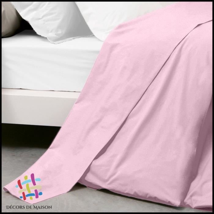 Housse de couette - Décors De Maison - 220x240cm - 100% coton - Lavable en machine - Rose Pétale