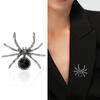 Creative Retro Rhinestone Spider Brooch Fashion Men'S Suit Personalized Collar Pin Pin Accessories