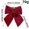 Holiday Decoration Bow Adjustable Velvet Hanging Ornament Decorative Hanging Ornament Soft Velvet Christmas Bow For Christmas