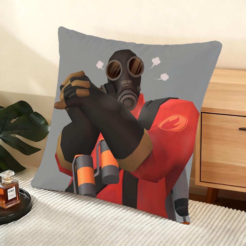 T-Team F-Fortress 2 Чехол для подушки-подушки Мягкий коротковорсовый чехол для подушки Гладкая уютная текстура Эстетичный чехол для подушки Домашний декор