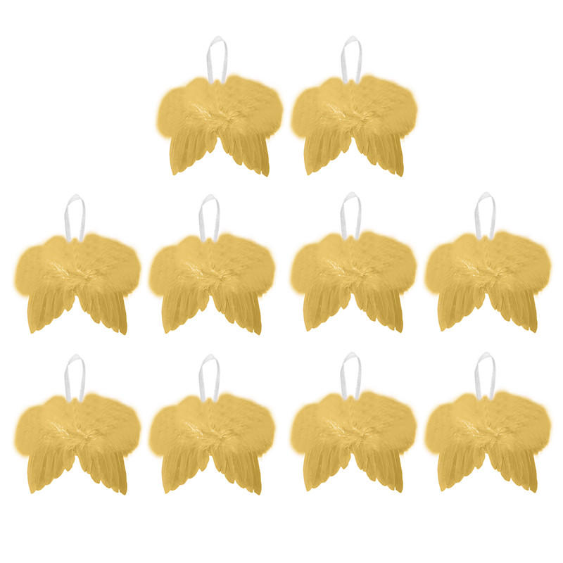 1 шт./10 шт. Милые белые перьевые крылья Реквизит для вечеринки и фотосессии Винтажный Праздничный Свадебный Рождественский Декоративный Подвесной Аксессуар